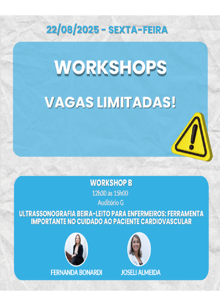 Workshop B - Ultrassonografia beira-leito para enfermeiros
