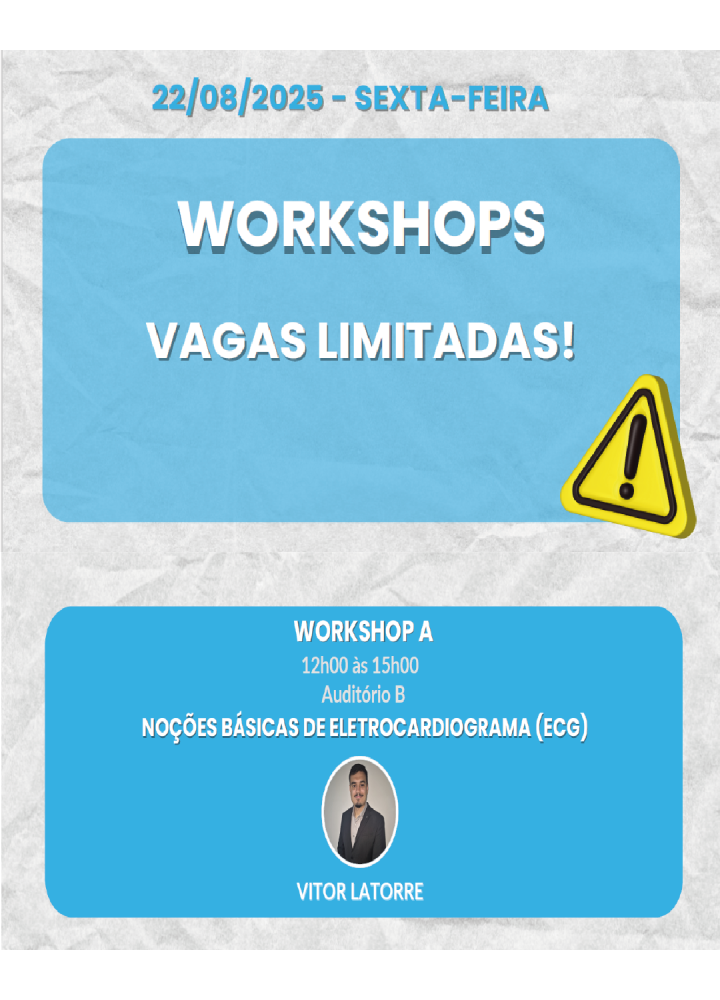 Workshop A - Noções Básicas de Eletrocardiograma (ECG)