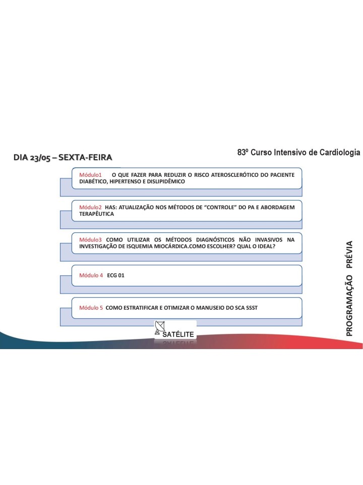 83º Curso Intensivo de Cardiologia - 23 a 24 de maio de 2025