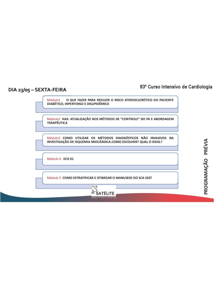 83º Curso Intensivo de Cardiologia - 23 a 24 de maio de 2025