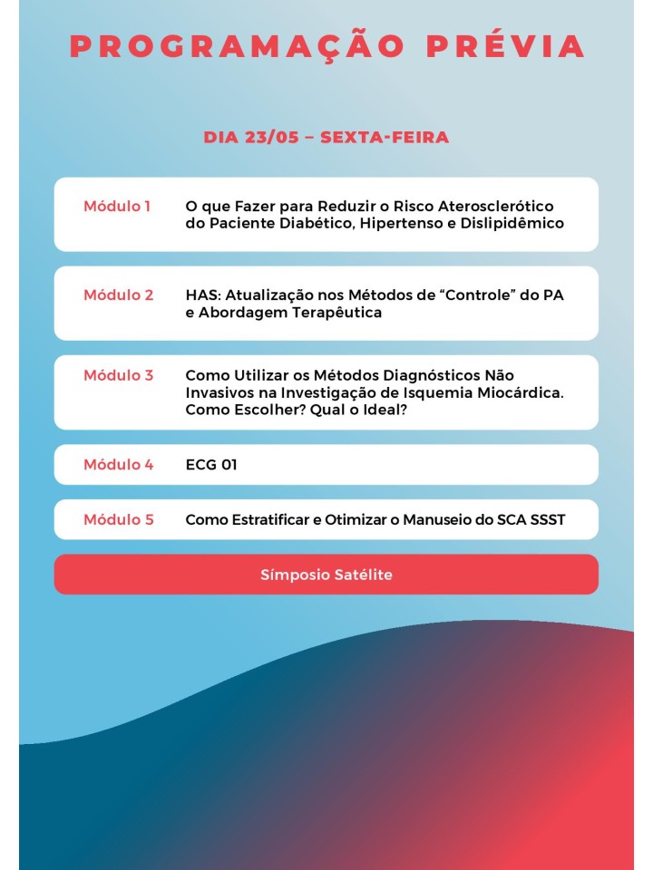 83º Curso Intensivo de Cardiologia - 23 a 24 de maio de 2025