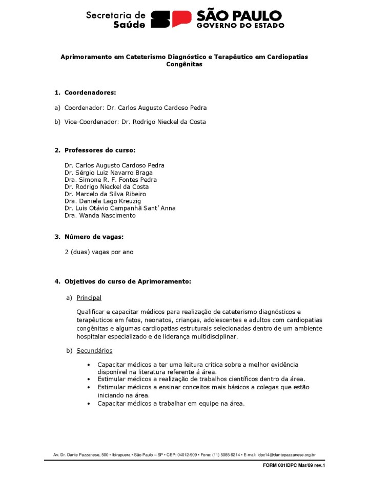 Cateterismo Diag. Terap. em Cardiopatias Congênitas 2025