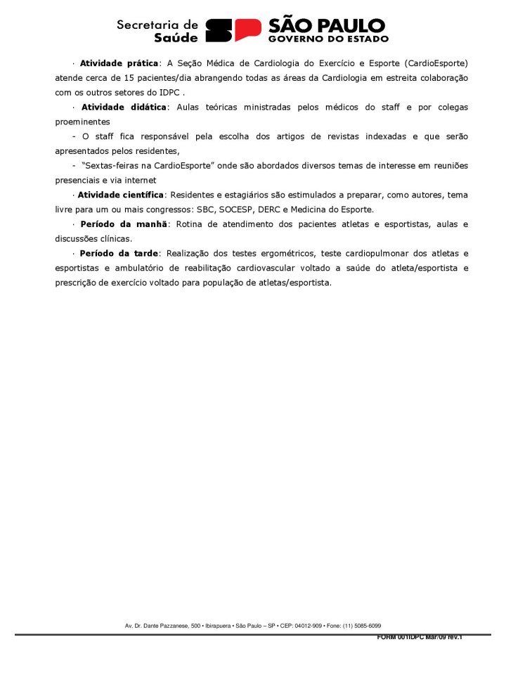 Cardiologia do Exercício e Esporte 2025