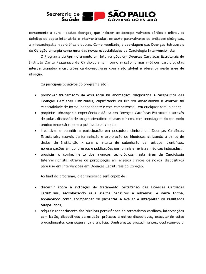 INTERVENÇÕES NAS DOENÇAS ESTRUTURAIS DO CORAÇÃO - 2025
