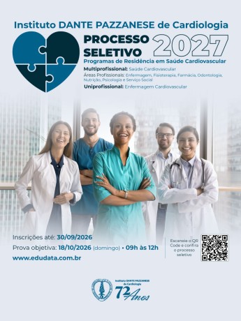 Programa de Residência Multiprofissional e Residência em Enfermagem em Saúde Cardiovascular - 2027 - Link abaixo para inscrição