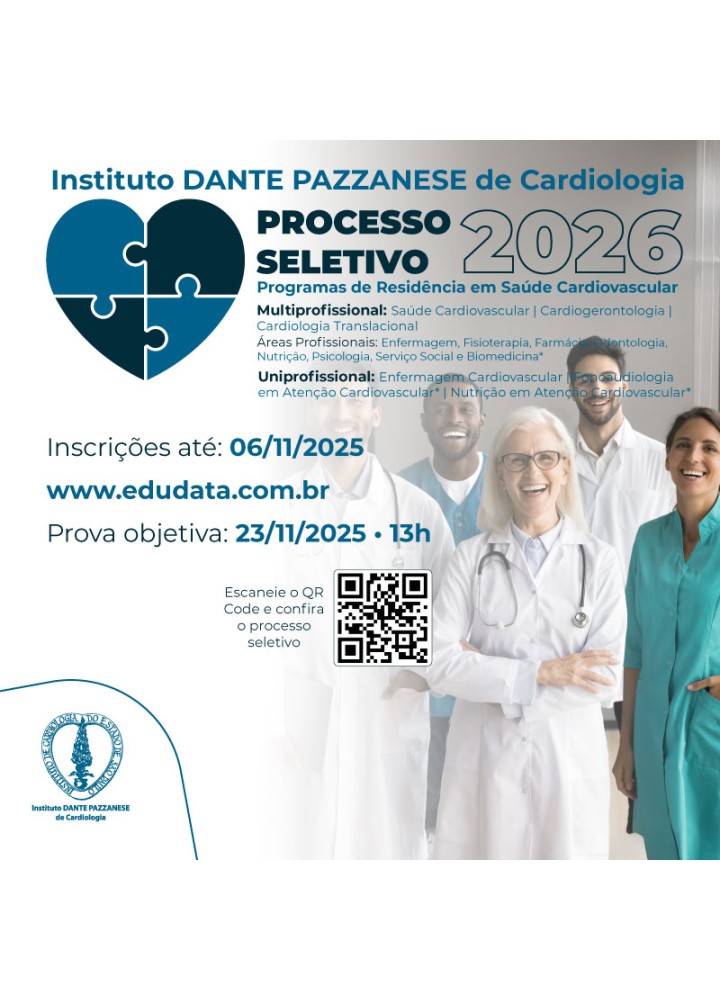 Programa de Residência Multiprofissional e Uniprofissional em Saúde Cardiovascular - 2026 - Link abaixo para inscrição